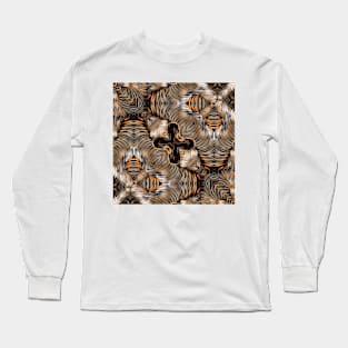 SİLVER and COPPER WİRE FANTASY PATTERNS and ART Long Sleeve T-Shirt